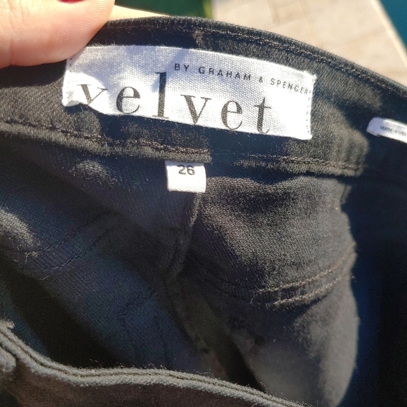 Velvet Graham & Spencer | NWOT Crop Kick Flare Chanel black jeans - Picture 4 of 7